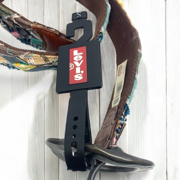 Levi's Big Boys Patchwork & Leather Belt Multicolor & Brown 4094-20 Size Small - Picture 4 of 9